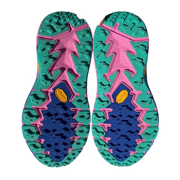 Hoka Speedgoat 4 shoes trail running athletic blue pink women’s 7 - Picture 8 of 10